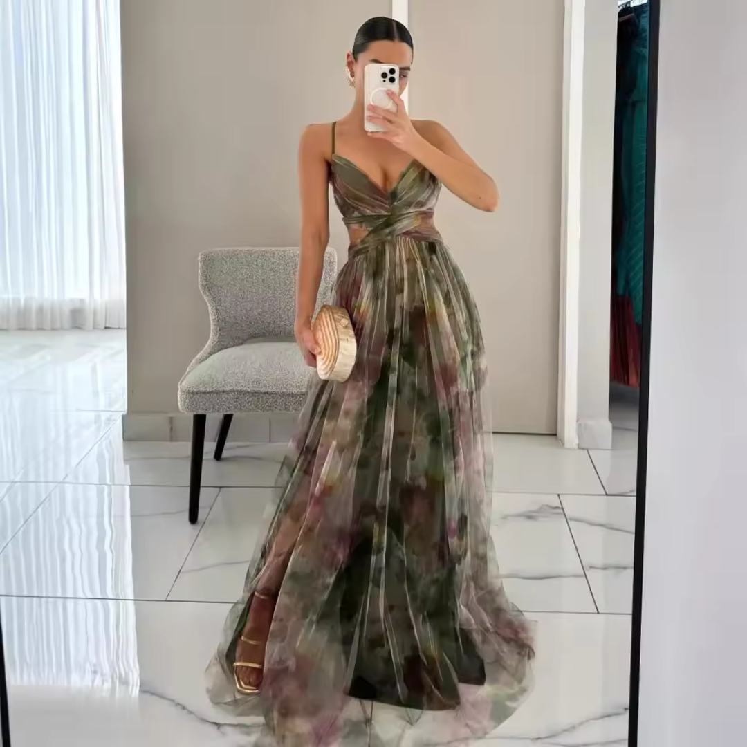 Giselle – Czarująca Sukienka Maxi w Kwiaty