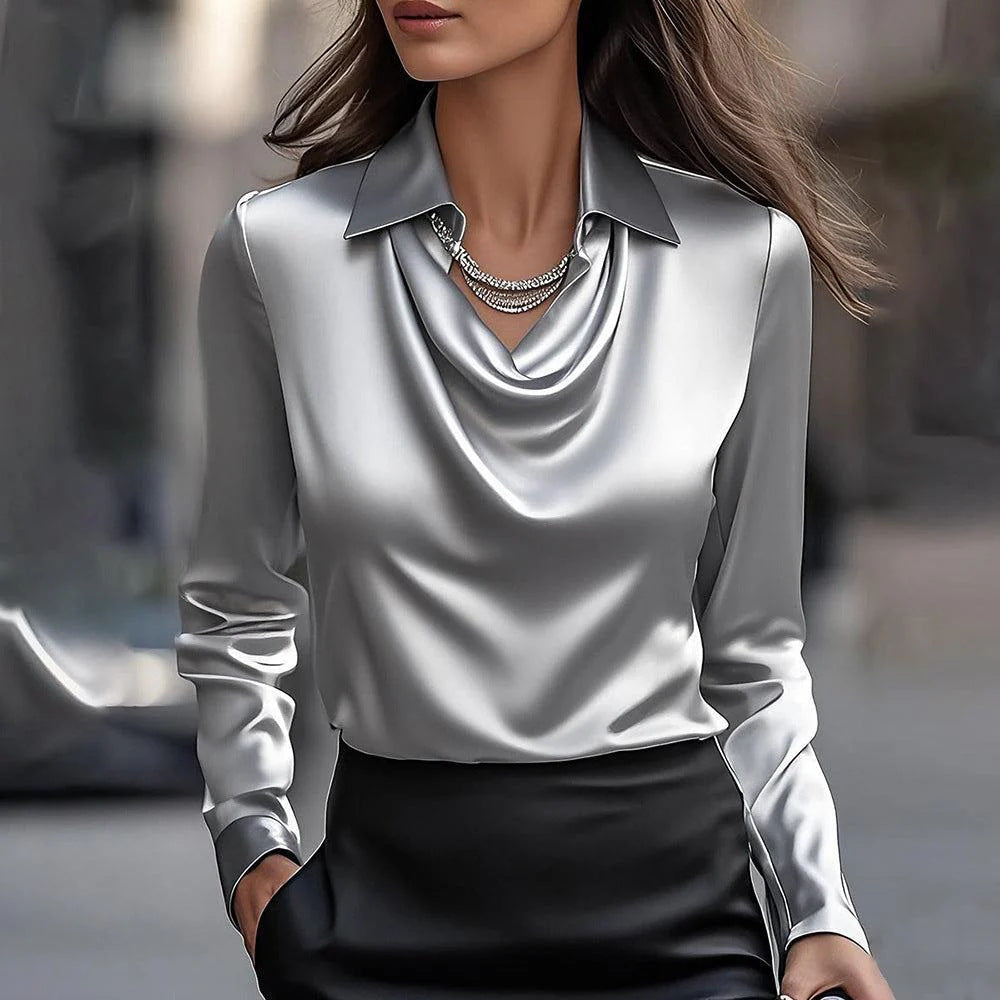 Iwona – Elegancka Satynowa Bluzka