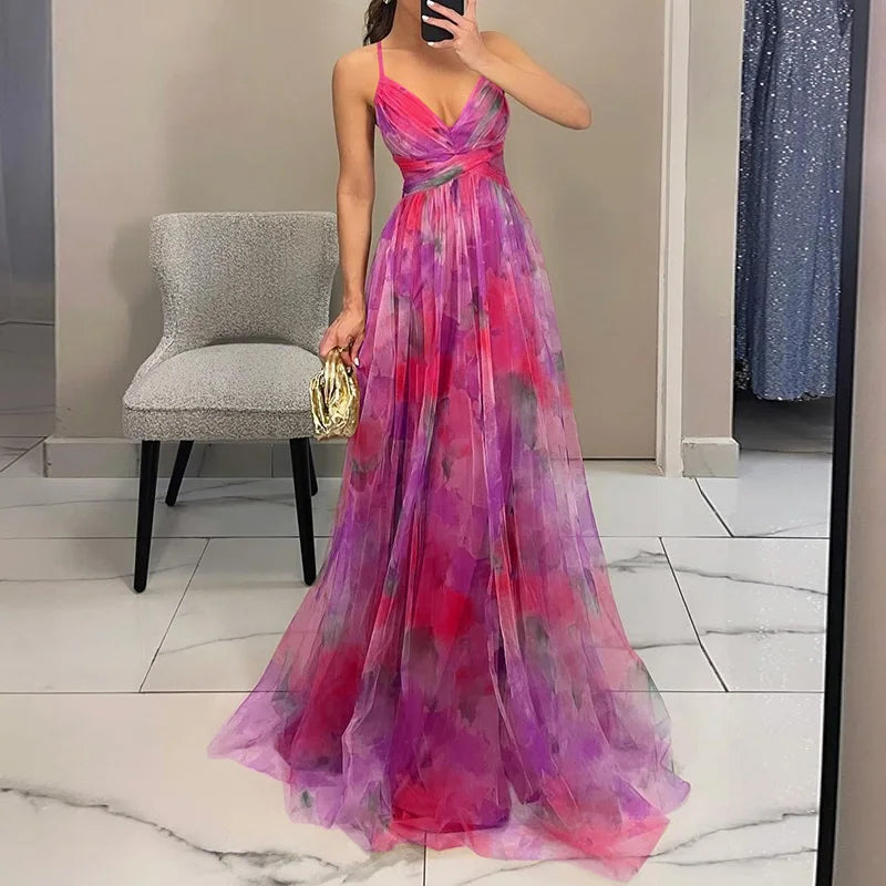 Giselle – Czarująca Sukienka Maxi w Kwiaty