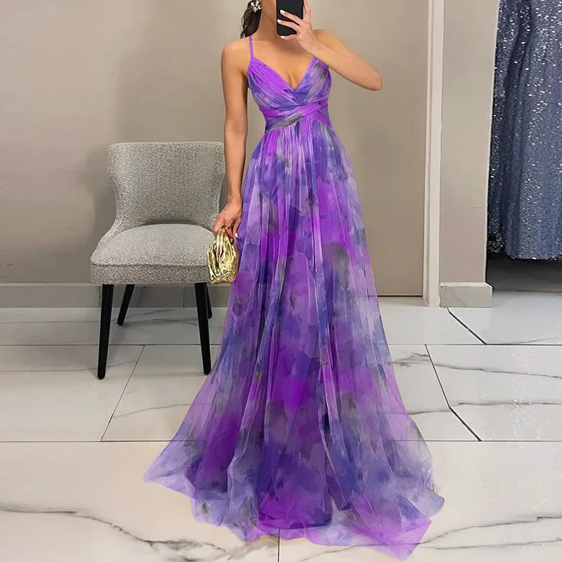 Giselle – Czarująca Sukienka Maxi w Kwiaty